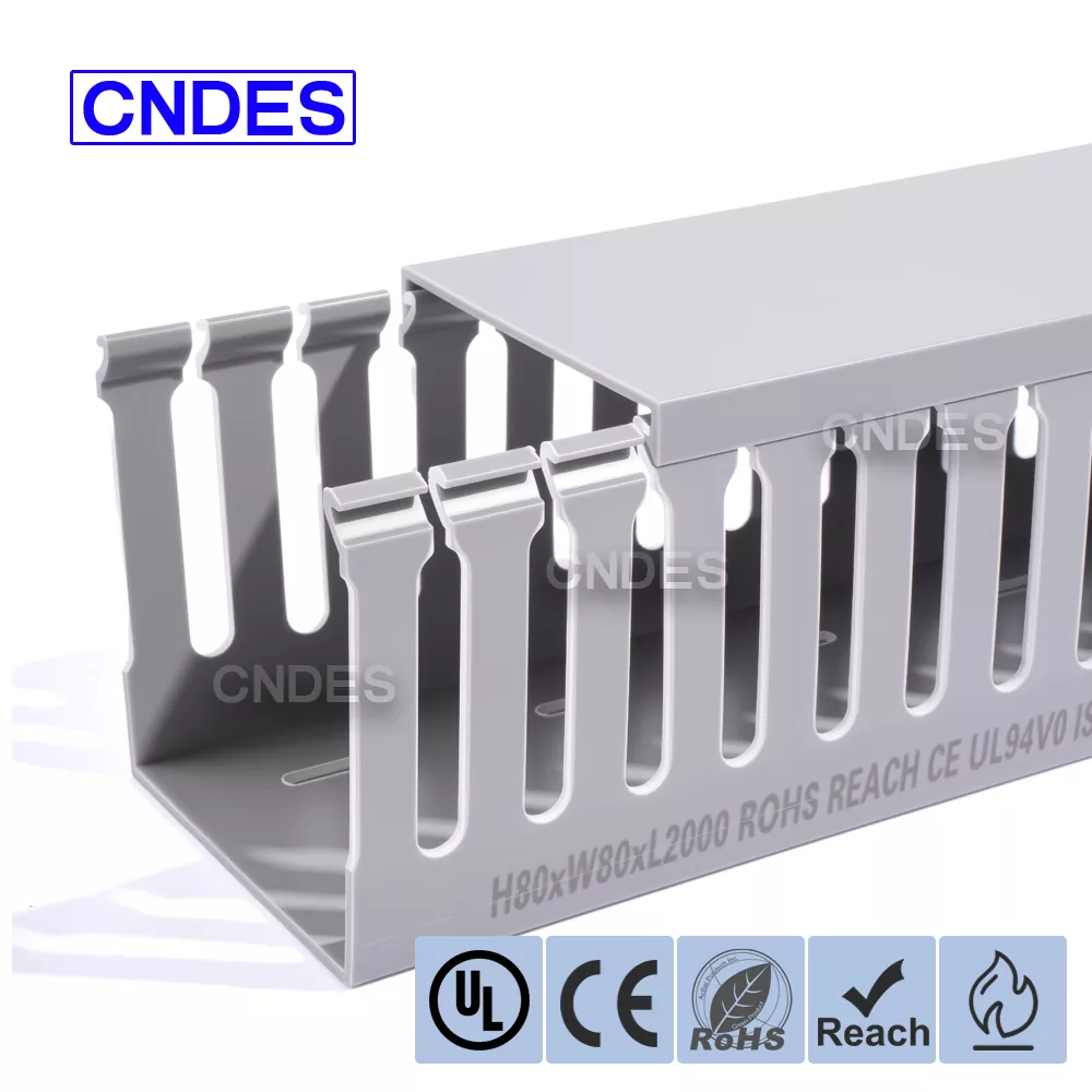 80×80 ສະລັອດຕິງ PVC Switchboard Wiring Duct