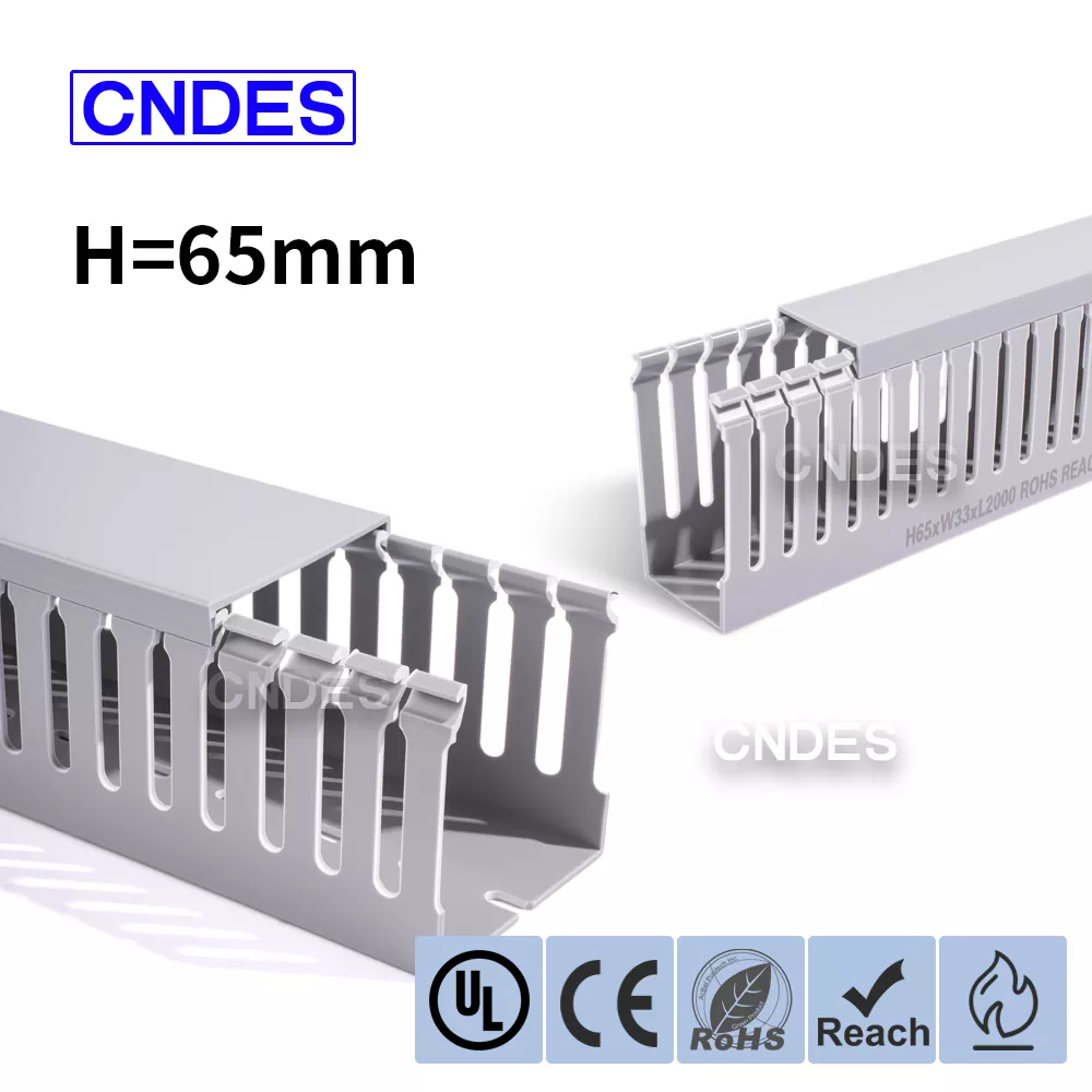 ຄວາມສູງ 65mm Slotted PVC ທໍ່ສາຍໄຟຟ້າອຸດສາຫະກໍາ