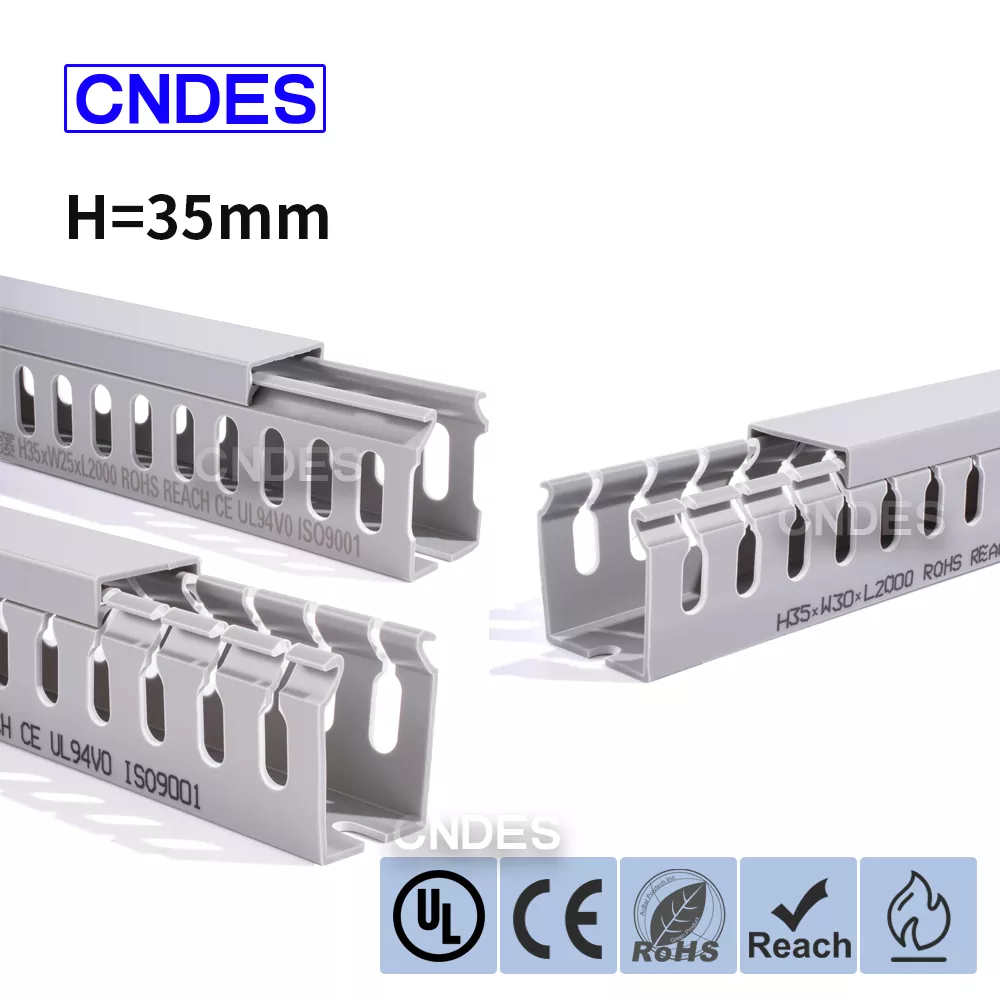 ຄວາມສູງ 35mm Slotted PVC ສາຍ Routing Duct
